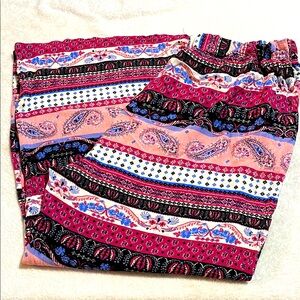 Emi & Joe Colorful Paisley Print Pants
